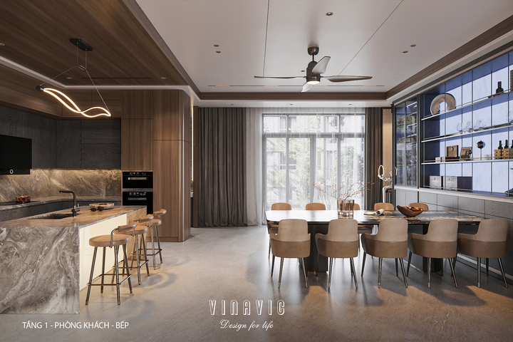 Thiết kế nội thất biệt thự nhà phố (CĐT Mrs Vân - An Giang) NT2365