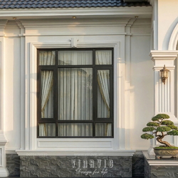 Mẫu thiết kế biệt thự 1 tầng 3 phòng ngủ Tân Cổ Điển 14x9m BT2461