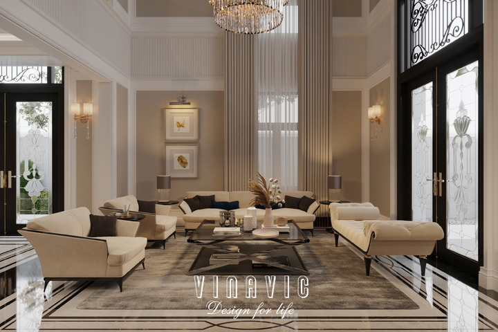 Nội thất tân cổ điển biệt thự 2 tầng 17mx10m (Mrs Thủy - Bắc Ninh) NT2366