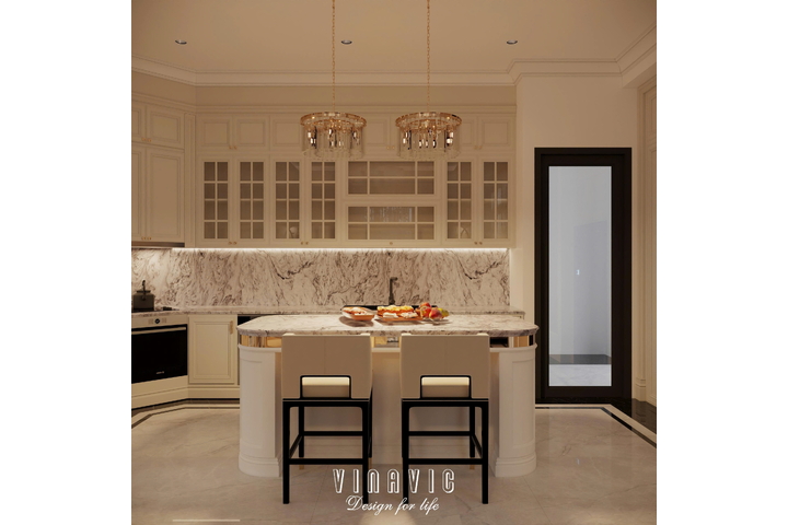 Nội thất tân cổ điển biệt thự 2 tầng 17mx10m (Mrs Thủy - Bắc Ninh) NT2366