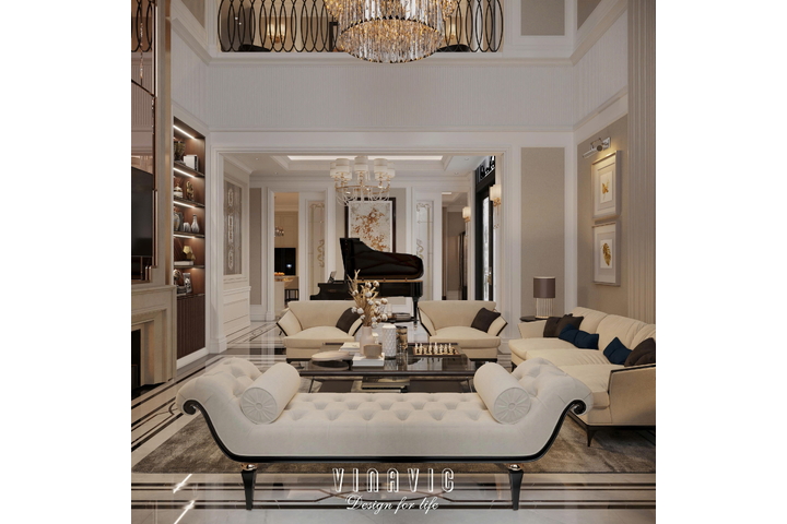 Nội thất tân cổ điển biệt thự 2 tầng 17mx10m (Mrs Thủy - Bắc Ninh) NT2366