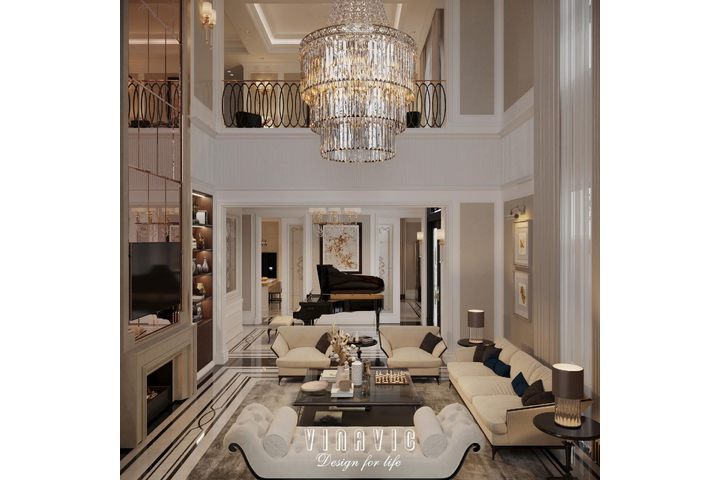 Nội thất tân cổ điển biệt thự 2 tầng 17mx10m (Mrs Thủy - Bắc Ninh) NT2366