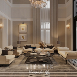 Nội thất tân cổ điển biệt thự 2 tầng 17mx10m (Mrs Thủy - Bắc Ninh) NT2366