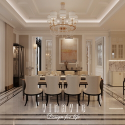 Nội thất tân cổ điển biệt thự 2 tầng 17mx10m (Mrs Thủy - Bắc Ninh) NT2366