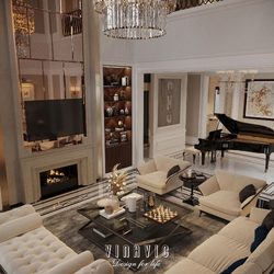 Nội thất tân cổ điển biệt thự 2 tầng 17mx10m (Mrs Thủy - Bắc Ninh) NT2366