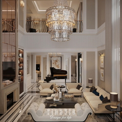 Nội thất tân cổ điển biệt thự 2 tầng 17mx10m (Mrs Thủy - Bắc Ninh) NT2366