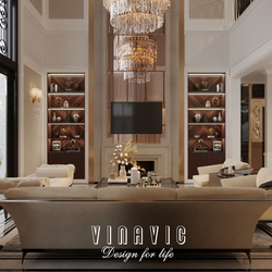 Nội thất tân cổ điển biệt thự 2 tầng 17mx10m (Mrs Thủy - Bắc Ninh) NT2366