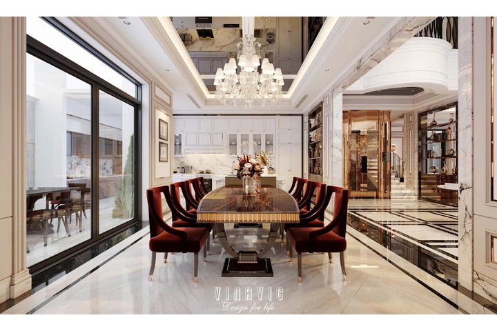 Nội thất biệt thự sang trọng tân cổ điển 4 tầng (CĐT Mr Nam - Hà Nội) NT2367