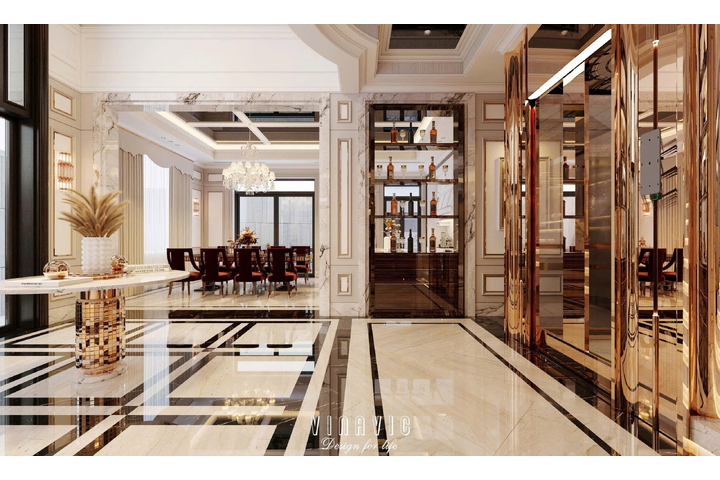 Nội thất biệt thự sang trọng tân cổ điển 4 tầng (CĐT Mr Nam - Hà Nội) NT2367