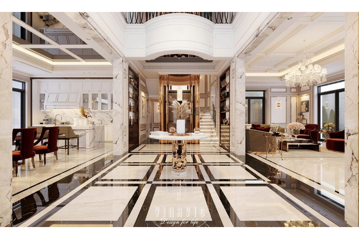 Nội thất biệt thự sang trọng tân cổ điển 4 tầng (CĐT Mr Nam - Hà Nội) NT2367