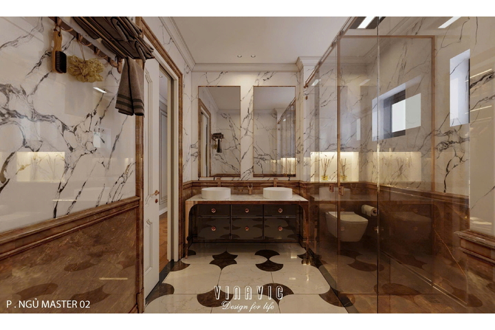 Nội thất biệt thự sang trọng tân cổ điển 4 tầng (CĐT Mr Nam - Hà Nội) NT2367