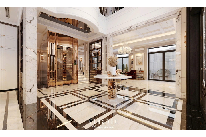 Nội thất biệt thự sang trọng tân cổ điển 4 tầng (CĐT Mr Nam - Hà Nội) NT2367