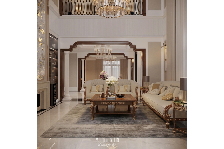 Thiết kế nội thất tân cổ điển biệt thự 2 tầng (CĐT Mrs Thủy - Bắc Ninh) NT2368