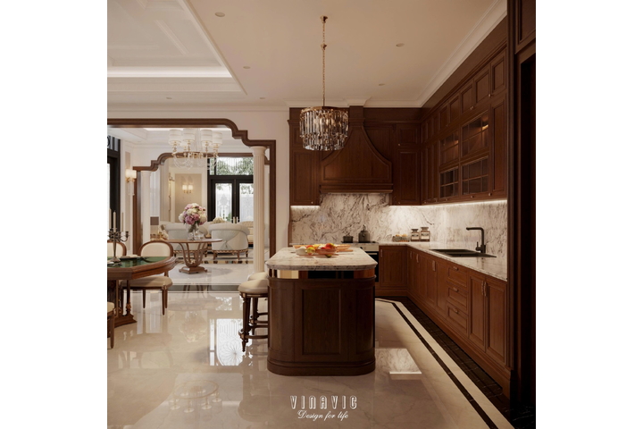 Thiết kế nội thất tân cổ điển biệt thự 2 tầng (CĐT Mrs Thủy - Bắc Ninh) NT2368