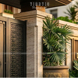 Mẫu biệt thự 4 tầng hiện đại mái nhật 5 phòng ngủ 12x15m BT2463