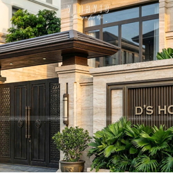 Mẫu biệt thự 4 tầng hiện đại mái nhật 5 phòng ngủ 12x15m BT2463