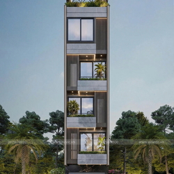 Mẫu thiết kế nhà phố 50m2 5 tầng 1 tum hiện đại (4x12m) NP2368