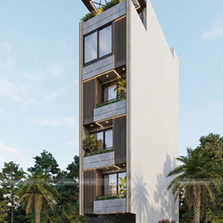 Mẫu thiết kế nhà phố 50m2 5 tầng 1 tum hiện đại (4x12m) NP2368