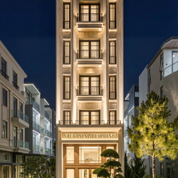 Mẫu thiết kế tòa nhà văn phòng & nhà ở hiện đại 6 tầng 1 tum 6x23m NP2367