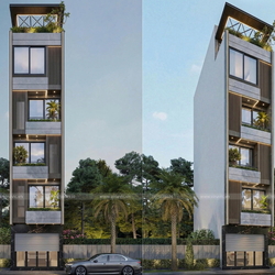 Mẫu thiết kế nhà phố 50m2 5 tầng 1 tum hiện đại (4x12m) NP2368