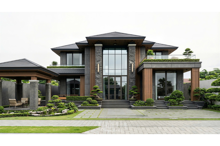 Biệt thự hiện đại 2 tầng trên khuôn viên đất 450m2 (H.H Villa) BT2464