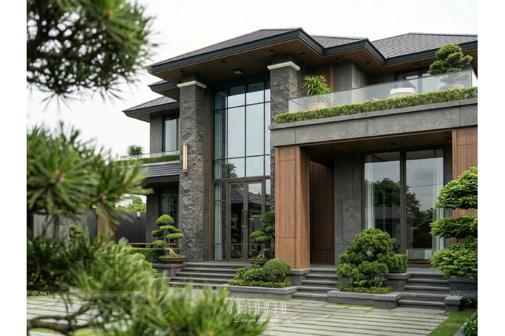 Biệt thự hiện đại 2 tầng trên khuôn viên đất 450m2 (H.H Villa) BT2464