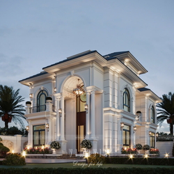 Thiết kế biệt thự 3 tầng tân cổ điển mặt tiền 10m sâu 14m (B' Villa) BT2466