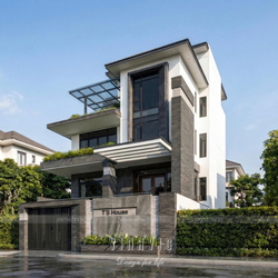 Thiết kế biệt thự đẹp hiện đại​ 150m2 4 tầng 1 tum (T'S Villa) BT2465