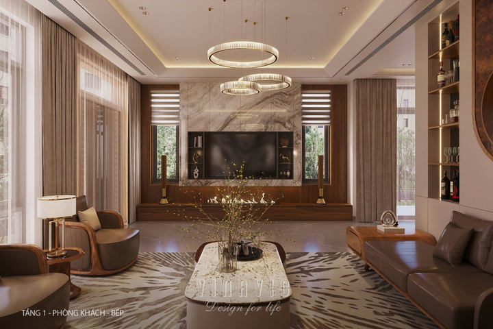 Nội thất biệt thự hiện đại 3 tầng 9x15m (CĐT Mr Thanh - An Giang) NT2369