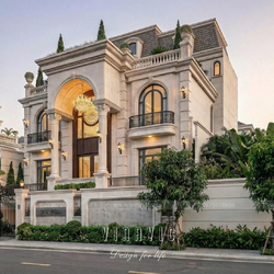 Thiết kế biệt thự tân cổ điển 4 tầng mái mansard 240m2 (D'S House) BT2467