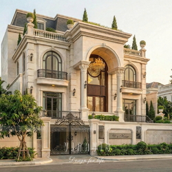 Thiết kế biệt thự tân cổ điển 4 tầng mái mansard 240m2 (D'S House) BT2467