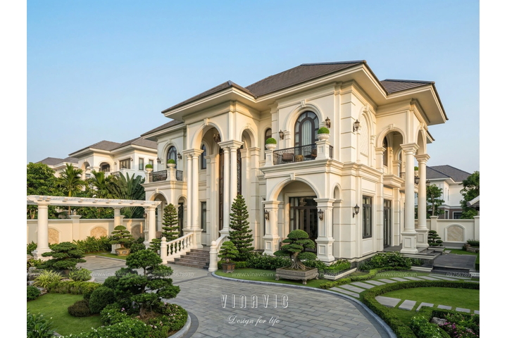 Thiết Kế Biệt Thự 2 Tầng Tân Cổ Điển 16x12m Quy Mô 970m2 Việt's Villa BT2469