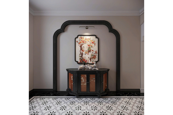 Nội thất nhà phố Indochine 4 tầng 1 tum 5x20m (CĐT Mr Trung - Nam Định) NT2370