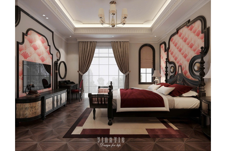 Nội thất nhà phố Indochine 4 tầng 1 tum 5x20m (CĐT Mr Trung - Nam Định) NT2370