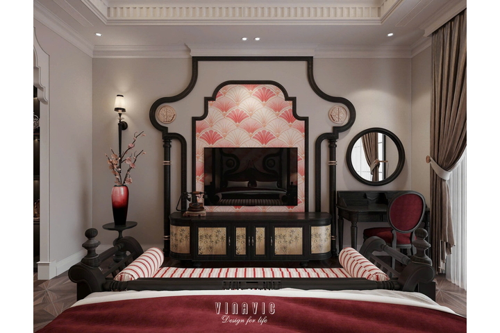 Nội thất nhà phố Indochine 4 tầng 1 tum 5x20m (CĐT Mr Trung - Nam Định) NT2370