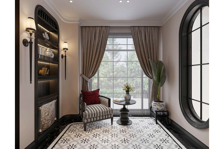 Nội thất nhà phố Indochine 4 tầng 1 tum 5x20m (CĐT Mr Trung - Nam Định) NT2370