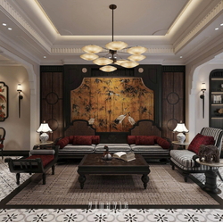 Nội thất nhà phố Indochine 4 tầng 1 tum 5x20m (CĐT Mr Trung - Nam Định) NT2370