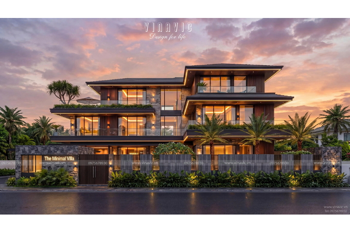 Biệt thự 3 tầng hiện đại 13x25m có hồ bơi sang trọng Huy’s Villa BT2470