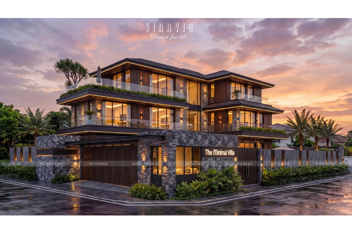 Biệt thự 3 tầng hiện đại 13x25m có hồ bơi sang trọng Huy’s Villa BT2470