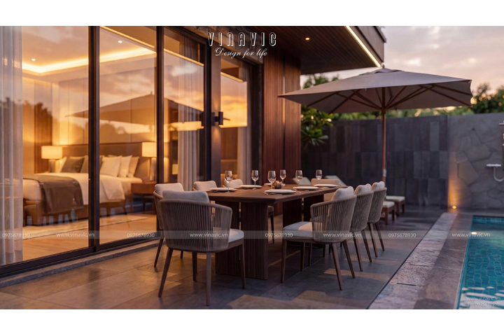 Biệt thự 3 tầng hiện đại 13x25m có hồ bơi sang trọng Huy’s Villa BT2470