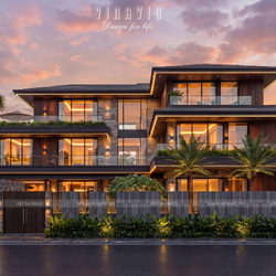 Biệt thự 3 tầng hiện đại 13x25m có hồ bơi sang trọng Huy’s Villa BT2470