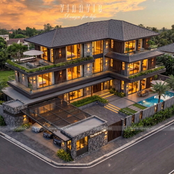 Biệt thự 3 tầng hiện đại 13x25m có hồ bơi sang trọng Huy’s Villa BT2470