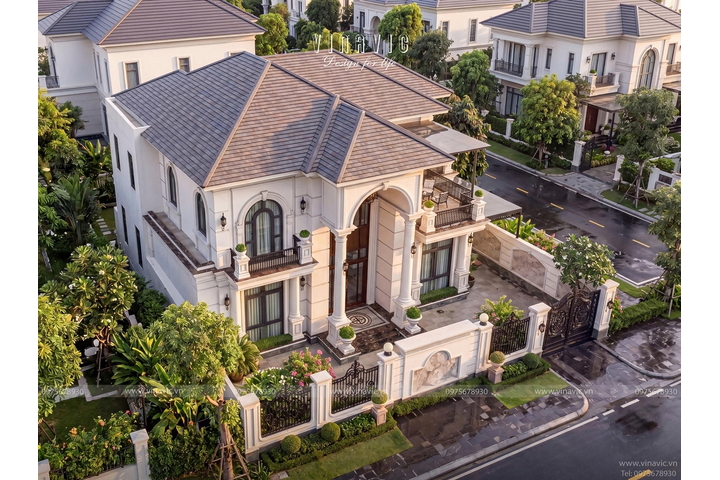 Biệt thự 2 tầng 2 mặt tiền tân cổ điển 16x12m Tuyen's Villa BT2471
