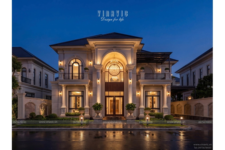 Biệt thự 2 tầng 2 mặt tiền tân cổ điển 16x12m Tuyen's Villa BT2471