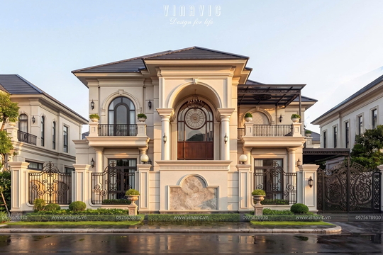 Biệt thự 2 tầng 2 mặt tiền tân cổ điển 16x12m Tuyen's Villa BT2471