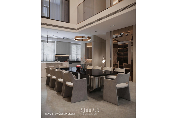 Thiết kế nội thất biệt thự phố 4 tầng (CĐT Anh Thành - An Giang) NT2371