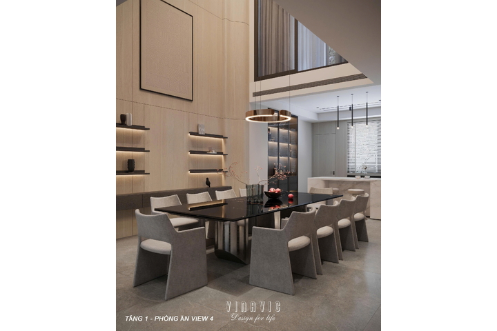 Thiết kế nội thất biệt thự phố 4 tầng (CĐT Anh Thành - An Giang) NT2371