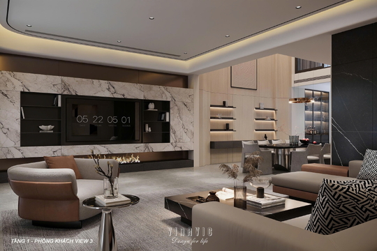 Thiết kế nội thất biệt thự phố 4 tầng (CĐT Anh Thành - An Giang) NT2371