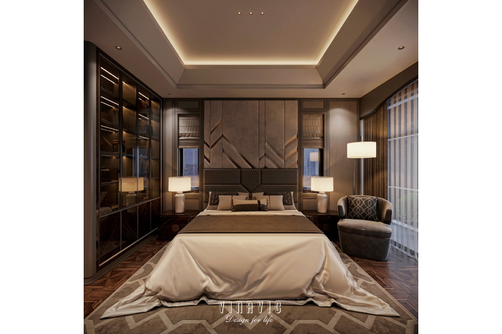 Mẫu thiết kế phòng ngủ đẹp hiện đại (CĐT Mr Tĩnh - Phú Thọ) NT2373