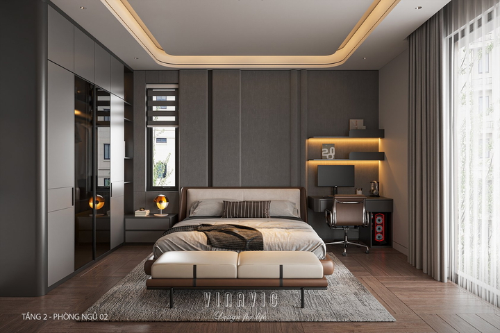 Nội thất hiện đại biệt thự 2 tầng (CĐT Mr Phòng - Ninh Bình) NT2372